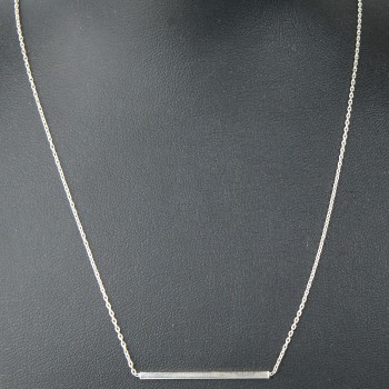 Sterling Silver Chain/Bar Necklet 16-18Inches